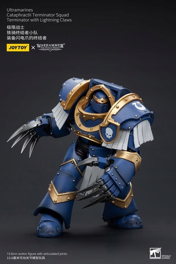JoyToy Warhammer Ultramarines Cataphractii Terminator with Lightning Claws