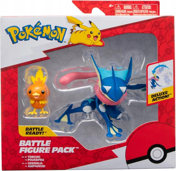ACTION FIGURES: GRENINJA SET (11 CM) AND TORCHIC SET (5 CM) WITH ACCESSORIES