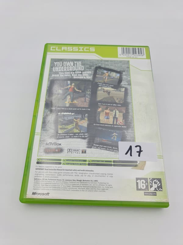 XBOX TONY HAWK'S UNDERGROUND