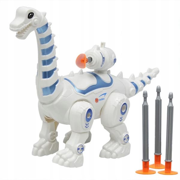 LARGE ROBOT DINOSAUR TREX WALKS, ROARS, GLOWS AND BREATHES FIRE