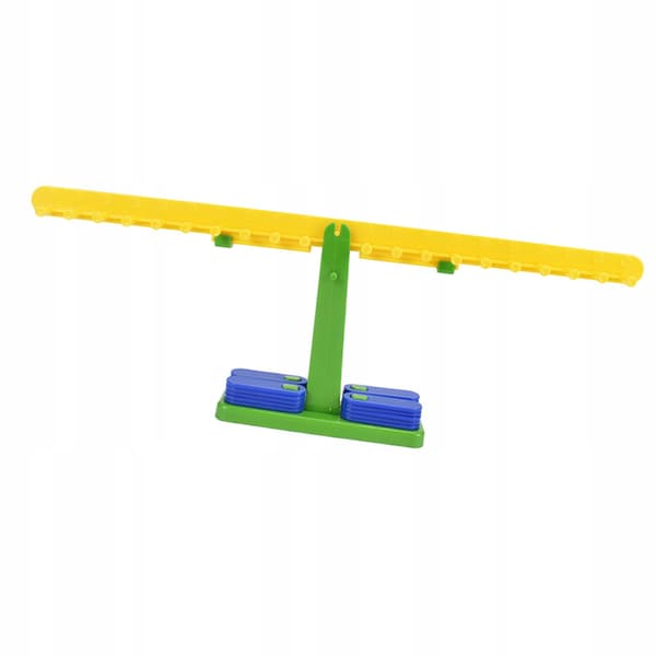 The children’s balance scale set includes 20 ‘Manipulative Maths’ weights for girls