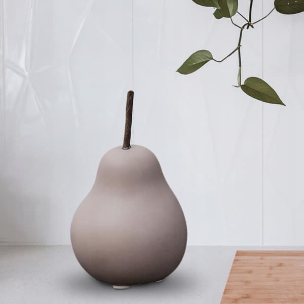Ceramic pear figurines, fruit decoration, ‘Lavender’ ceramic pear, 6.5cm x 11cm