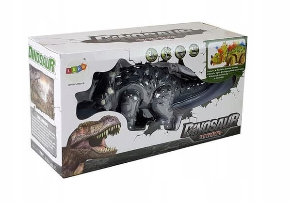 Battery-Operated Triceratops Dinosaur – Grey