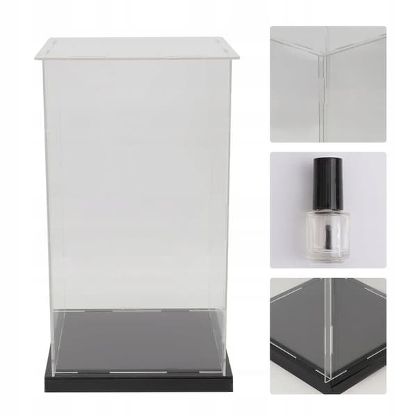 1 STUFF STURDY BLACK ACRYLIC DISPLAY CASE FOR COLLECTIONS