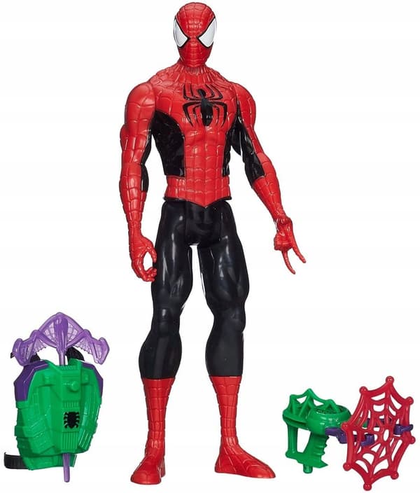 SPIDERMAN GOBLIN ATTACK 30cm HASBRO action figure set with harpoon shooter A8343