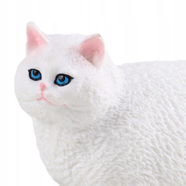 Realistic cat figurine – Educational Toys Collection: White Cat Simulation
