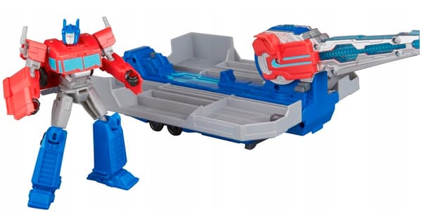 TRANSFORMERS PLAY SET: OPTIMUS PRIME COMBAT TRAILER TOY FIGURE