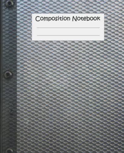 Metal Industrial Composition Notebook – 100 pages – Designed in the USA –