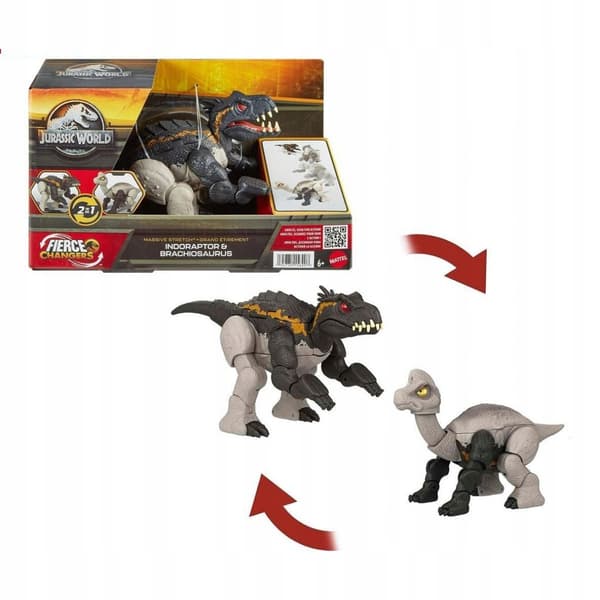 Jurassic World: Transformable Dinosaur – Double Danger: Indoraptor and Bra