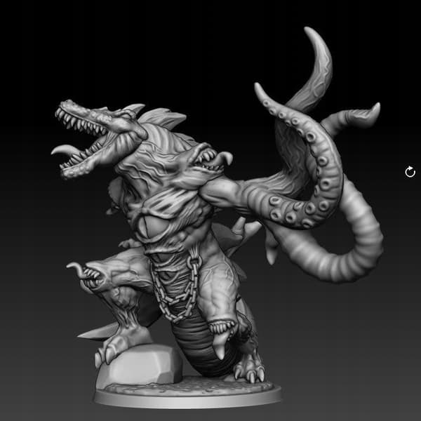 Cipactli 1K Hijos Chaotic Spawnbeast – HD model for board games/D&D/GURPS