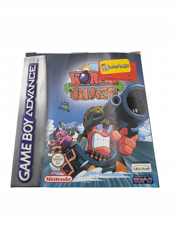 GAME BOY ADVANCE WORMS BLAST ORIGINAL CARDBOARD BOX