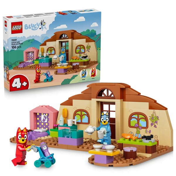 LEGO Bluey 11221 School with Ryżyk and Blue