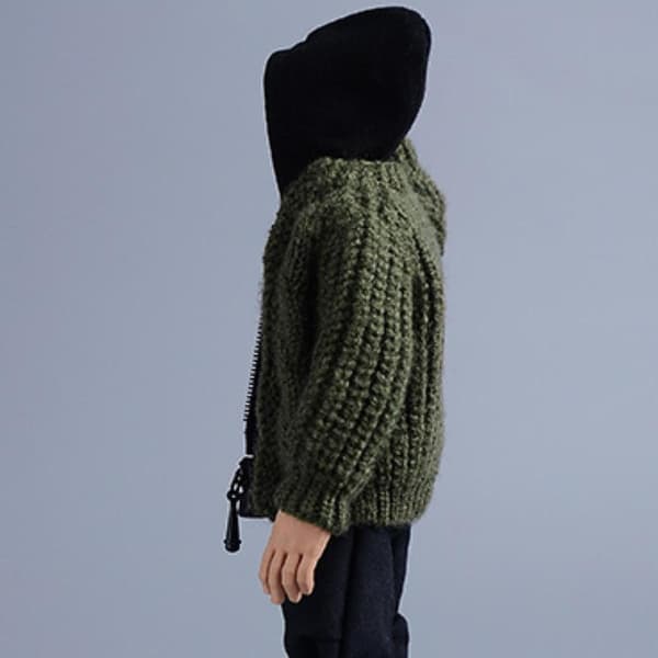 1/12 scale jumper, Winter, Green doll