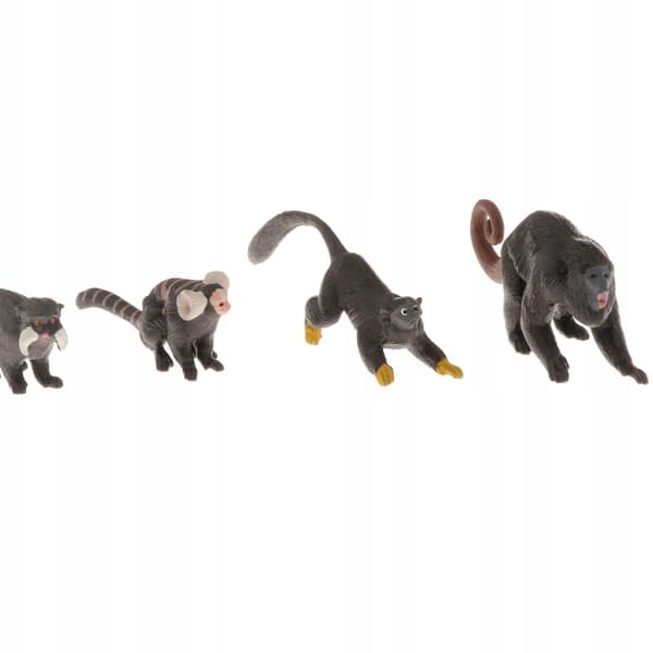 4x Monkey Animal Model Action Figure Plastic Decorative Educational Toy