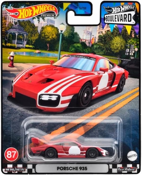 HOT WHEELS PREMIUM PORSCHE 935 BOULEVARD #87 + PROTECTOR