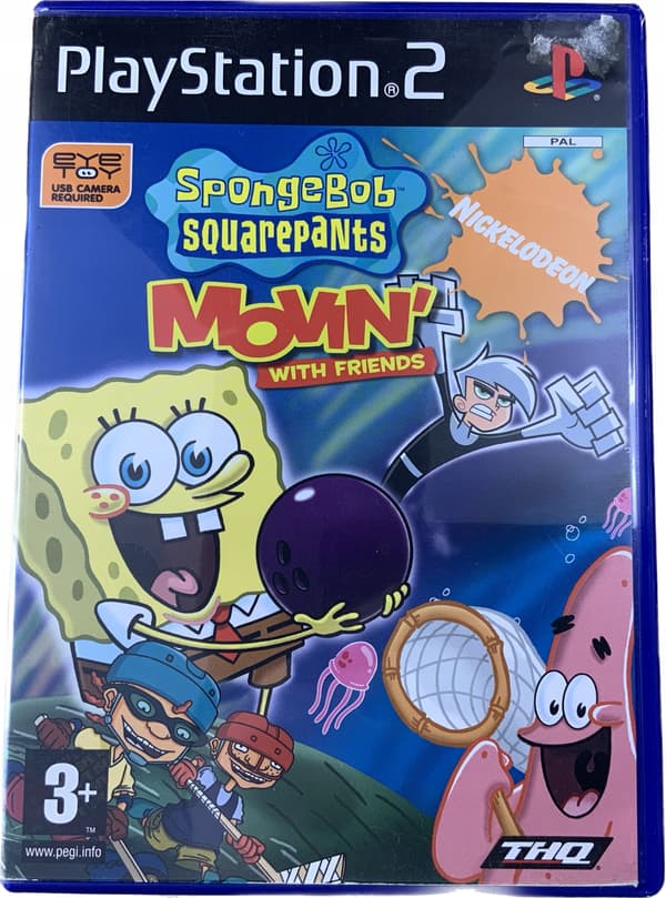 SPONGEBOB SQUAREPANTS MOVIN’ WITH FRIENDS – perfect disc – PS2 set