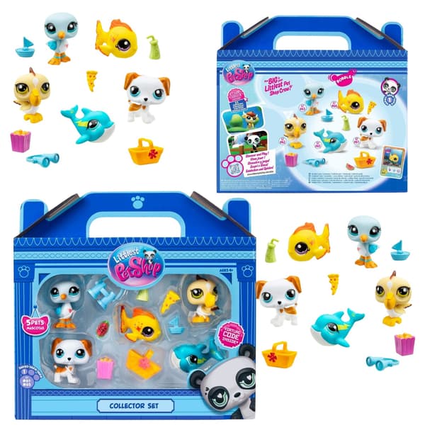 LITTLEST PET SHOP BEACH FIGURE SET LPS00517 ANIMALS 5-PACK GENERATION 7