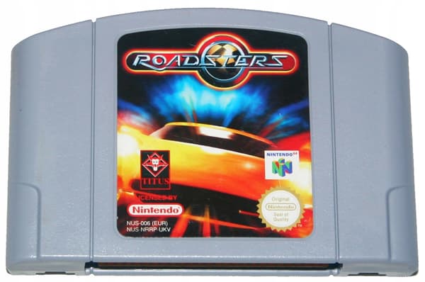 Roadsters – a game for the Nintendo 64 (N64) console.