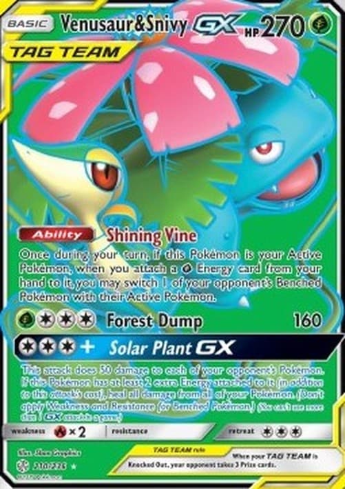 Pokemon Venusaur & Snivy GX