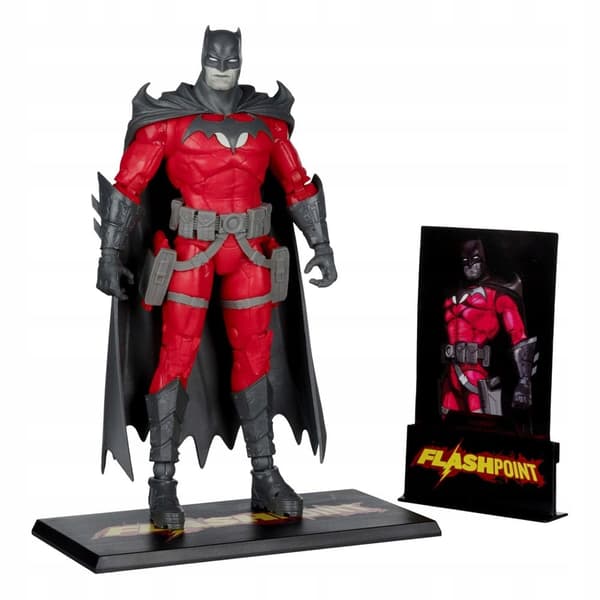 Batman (Flashpoint) Collectible Figure, 18 cm – DC Multiverse (Black and White Edition)