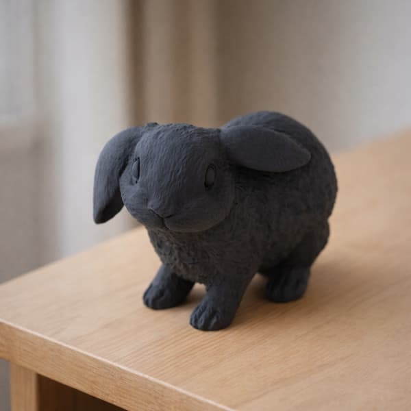 DECORATIVE RABBIT FIGURINE WITH FLOPPY EARS – MANY COLOURS