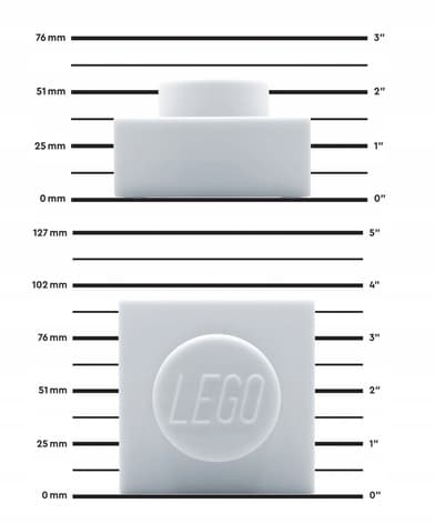 LEGO Small Silicone Night Light Brick, White, 1x1, LP50