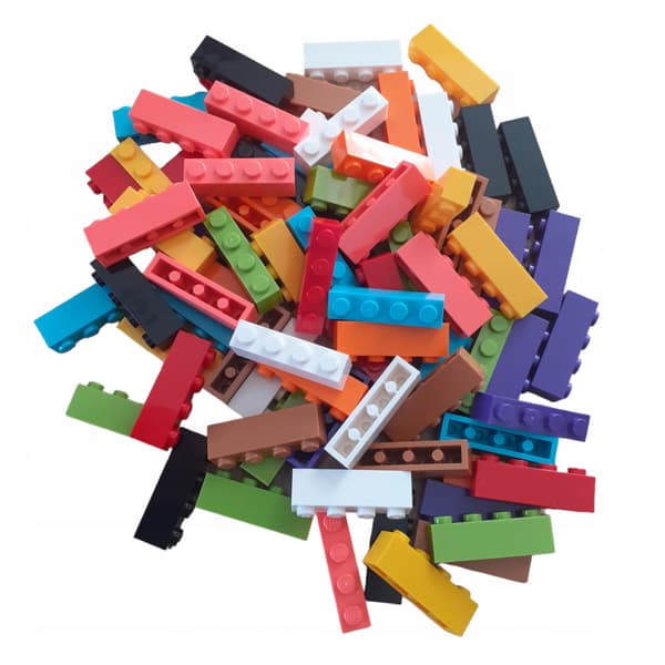 Lego 1x4 Brick, Assorted Colours, Classic, 50 pieces