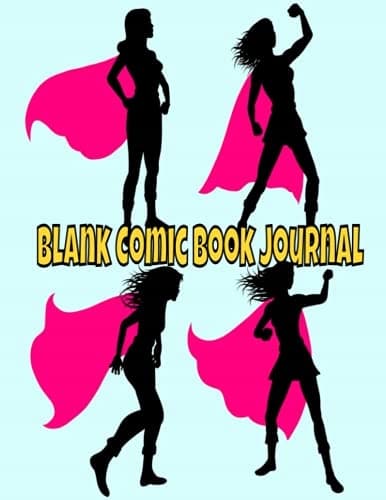 Blank Comic Book Panels Sketch Journal Notebook: 100 pages, Shero edition