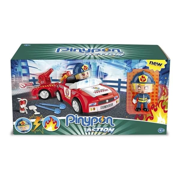 FIRE BRIGADE FIRE ENGINE water cannon PINYPON ACTION FIGURE as a gift