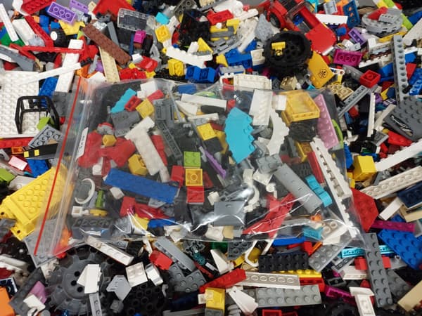 Original Lego bricks, assorted pieces, 0.5 kg