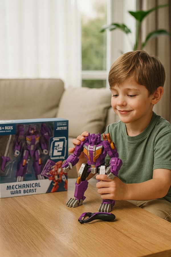 TOY: 2-in-1 Transformer Robot that transforms into a mechanical BESTIOBOT, 20 cm