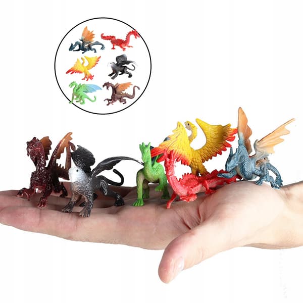 Set of 6: Simulation Plastic Dinosaur Model Action Figure Dinosaur Statues