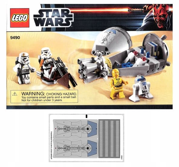 LEGO Star Wars INSTRUCTIONS + STICKERS: Droid Escape 9490, 2012