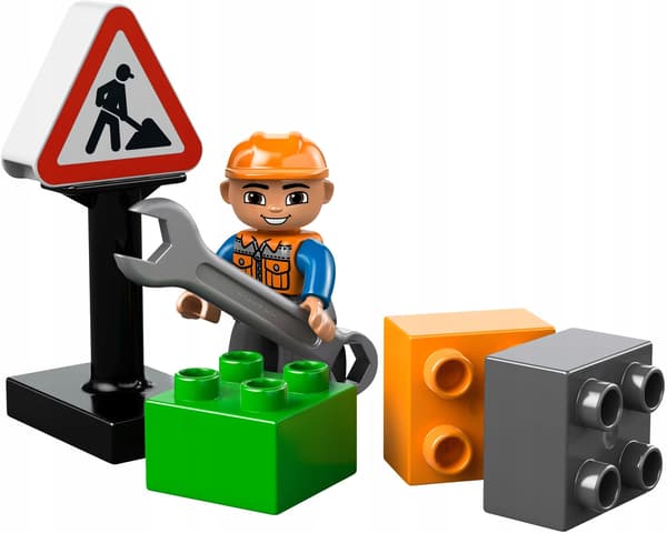 LEGO DUPLO 10520 Loader, Construction Site, Road Sign, Spanner, Builder