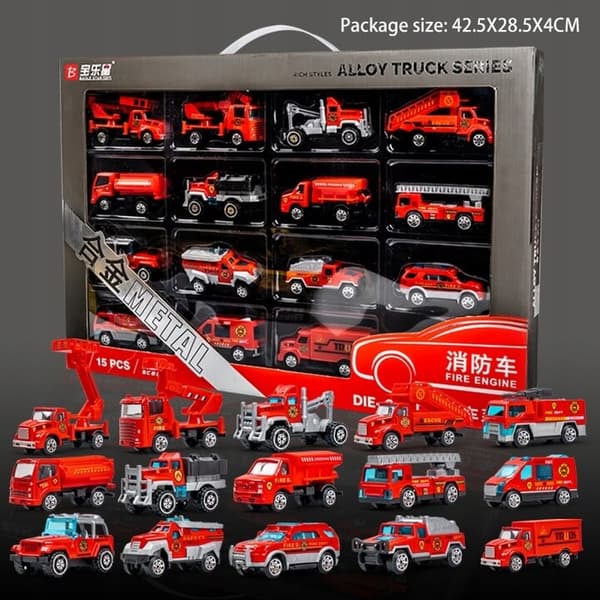 Fire engines, set of 15 – Fire Car set