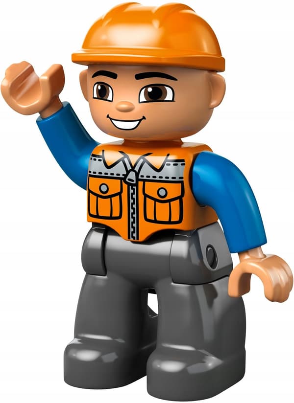 LEGO DUPLO 10520 Loader, Construction Site, Road Sign, Spanner, Builder