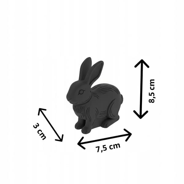 DECORATIVE FIGURINE: A RABBIT WITH A LITTLE RABBIT ON A BASE – MANY COLOURS