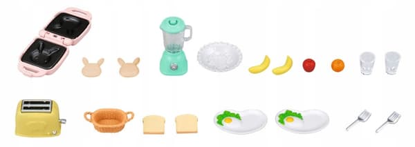 SYLVANIAN FAMILIES BREAKFAST SET: TOASTER AND WAFFLE MAKER 5444