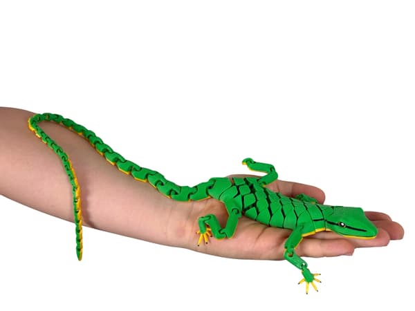 3D Long-tailed Lizard, 46 cm – flexible figurine, terrarium decoration