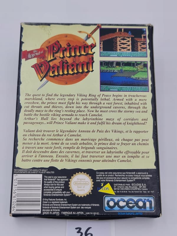 NINTENDO NES PRINCE VALIANT