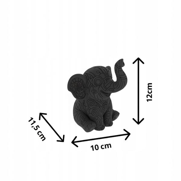 DECORATIVE ELEPHANT FIGURINE WITH ENGRAVING, 3D DESIGNS, MANY COLOURS