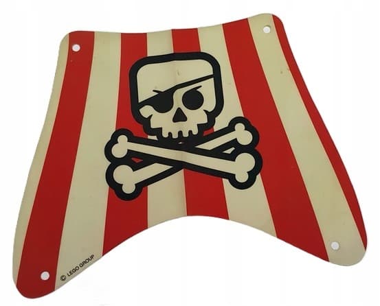 122S2A. Large Lego pirate sail with a skull