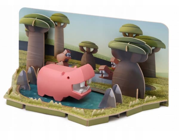 MAGNETIC FOLDABLE HIPPO PUZZLE BY HALF TOYS