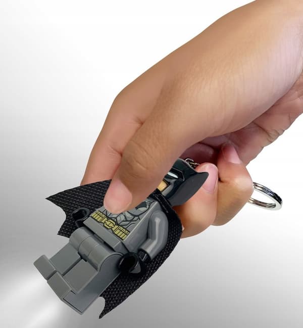 LEGO DC Super Heroes Batman grey LED torch keyring