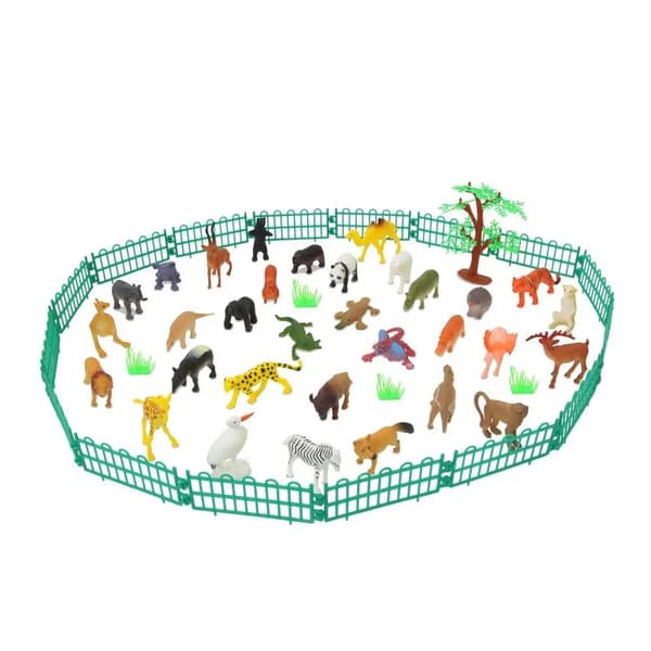 Wild Animals Figurine Toy Set – 53 pieces