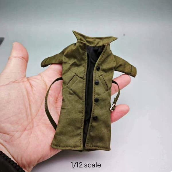 1/12 scale style coat. Wire-framed inner action figure jacket for the army, green