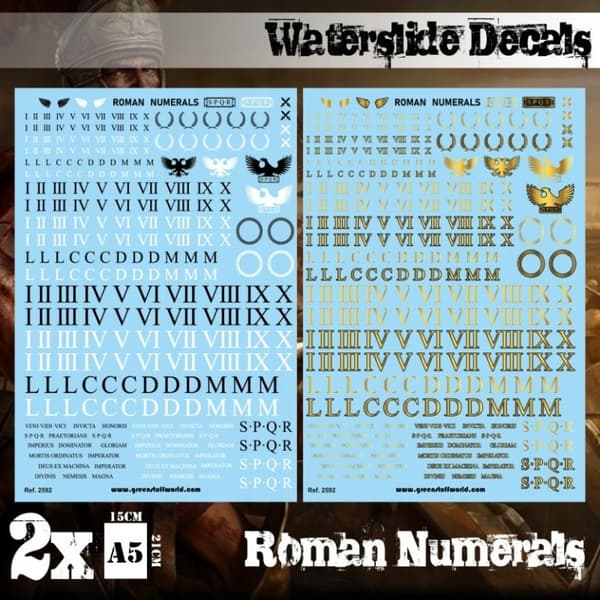 Waterslide Decals Roman Numerals – dekaler