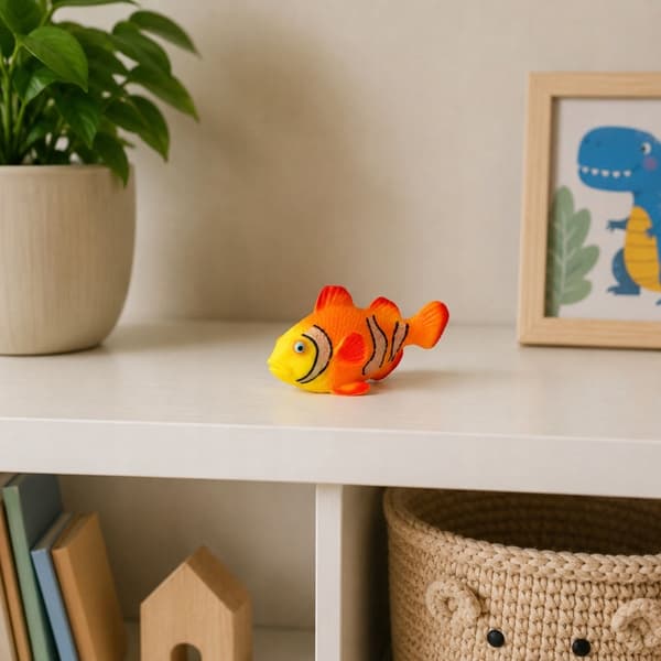 RUBBER CLOWNFISH FIGURINE