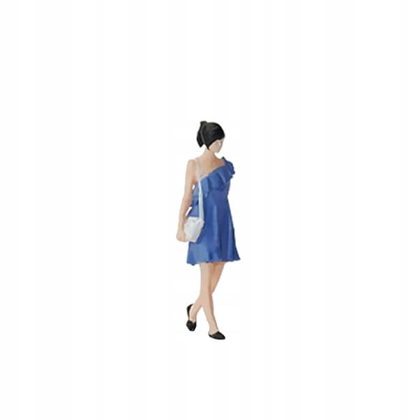 1/64 Girls’ Model Figures Sand Table, Blue, 2.9 cm