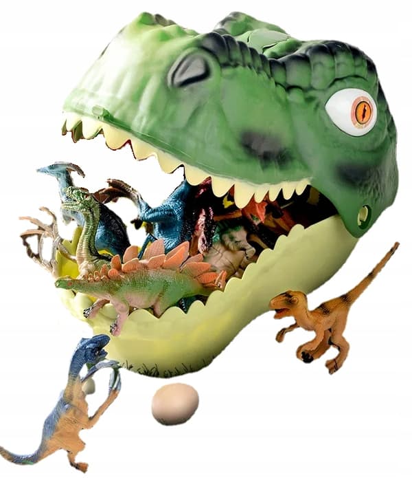 DINOSAURS – LARGE SET: T-REX DINOSAUR FIGURES – Dino Park – SUITCASE